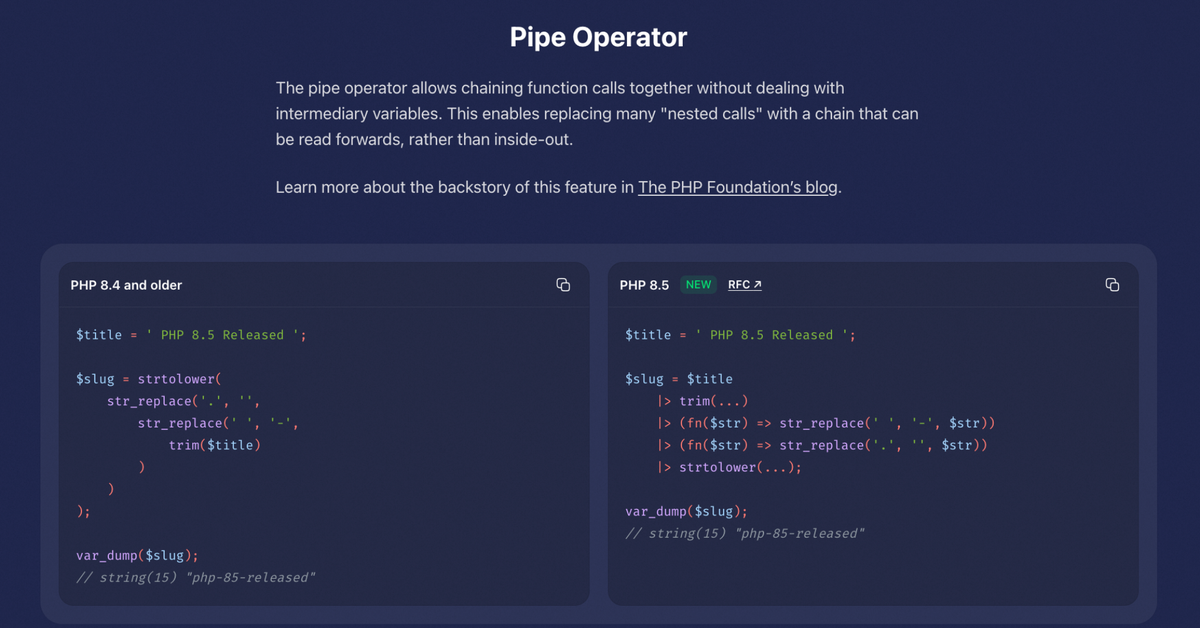 PHP 8.5: The Pipe Operator (|>) | Digital Solution